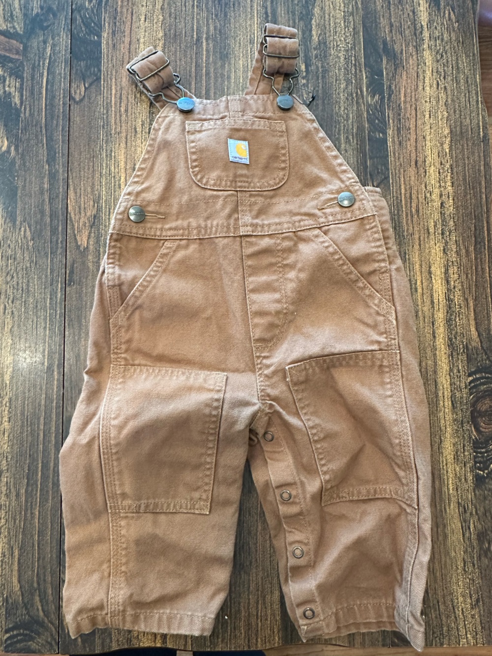 Carhartt Kids Tan Brown Overalls with Front Pocket